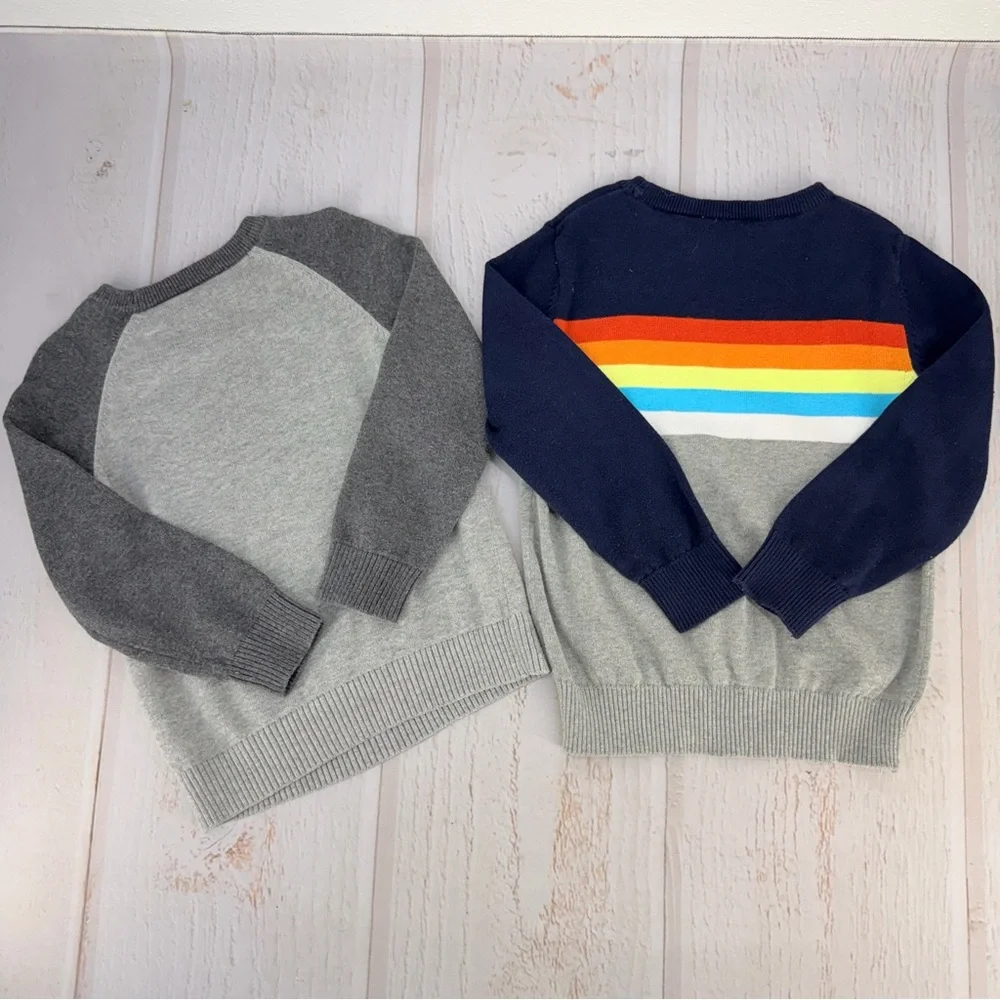 Children’s Place 2pc Sweater Bundle Emoji Rainbow Boys 3T‎